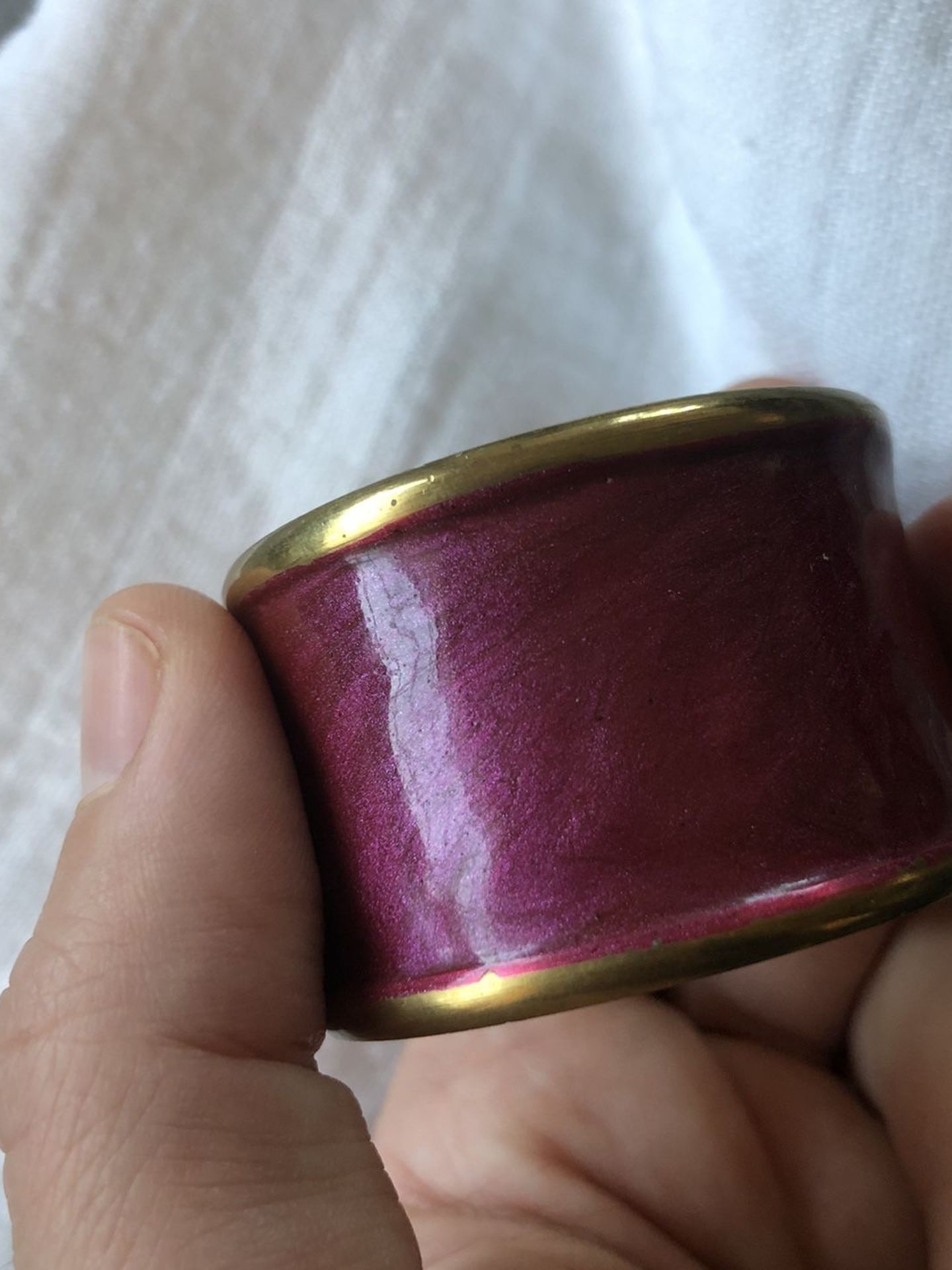 Napkin rings - Bordeaux with Gold Border