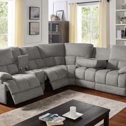 New Power Recliner Sectional Couch/ Free Delivery 