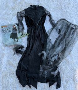 Girls black princess costume
