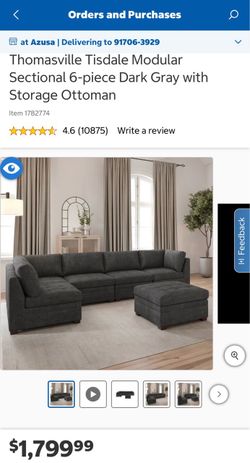 Costco Thomasville Tisdale 6-Piece Modular Sectional with Storage Ottoman - Great Condition
