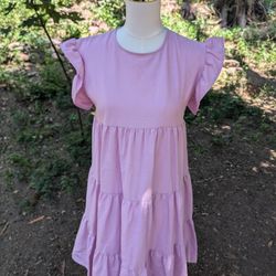Anthropologie Petal & Pup Pink Ruffled Tiered Sundress