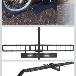 500LBS Steel Motorcycle Scooter Dirtbike Carrier Hauler Hitch Mount Rack Ramp Anti Tilt.