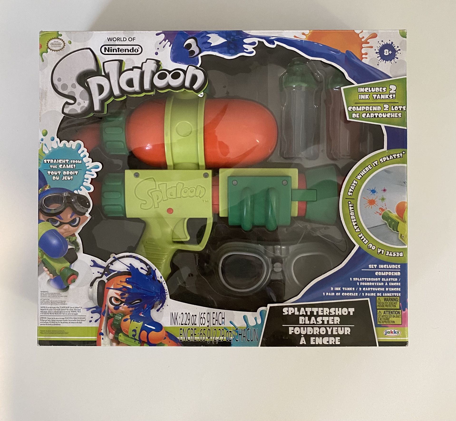 Nintendo Splatoon Blaser Toy Gun In Box Video Game RARE