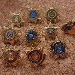 Rare collectible obsolete police pins.  
