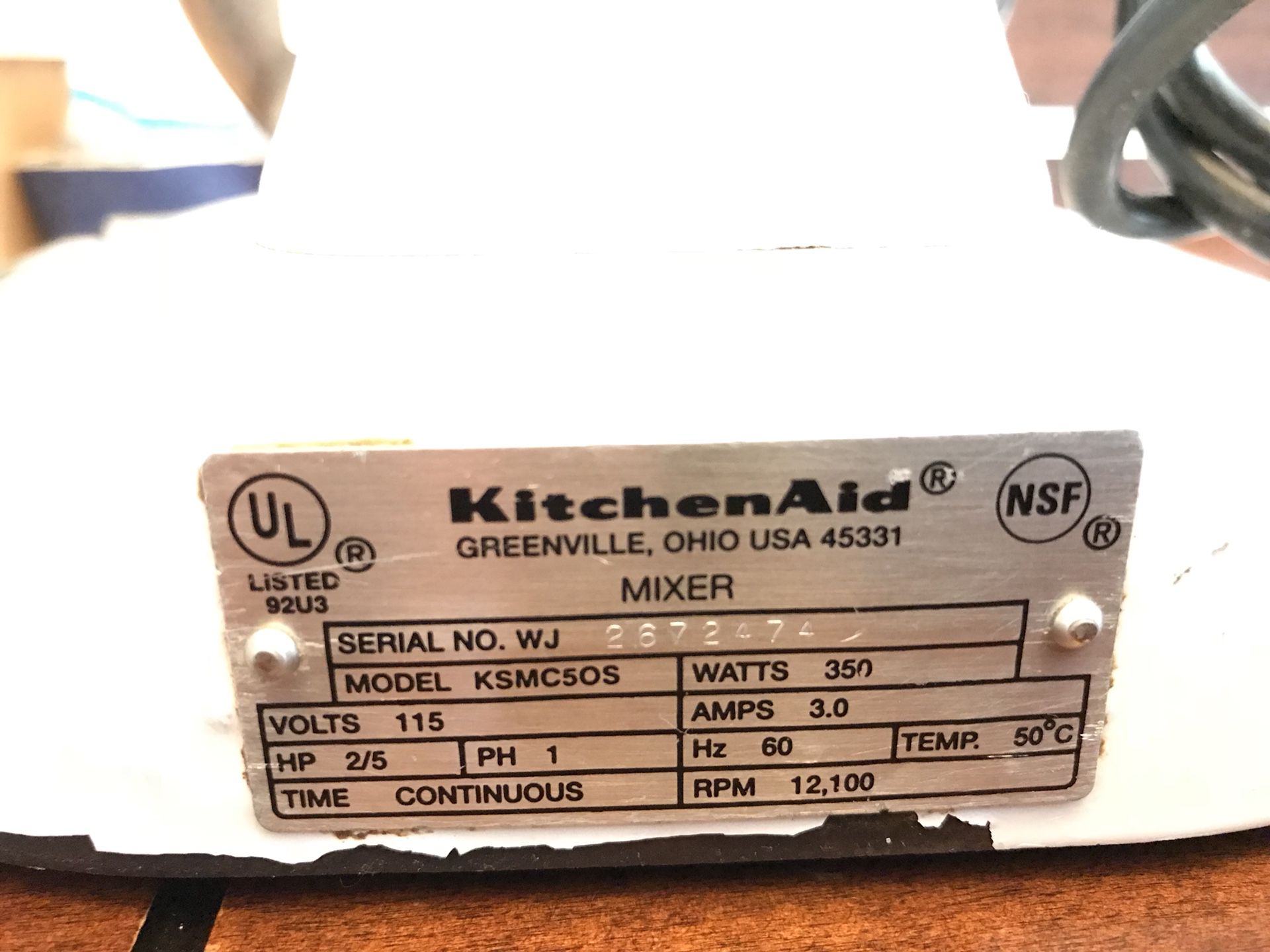 KitchenAid KSMC50 - Commercial Mixer 