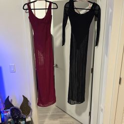 MUST GO—BRAND NEW House of CB Designer Dresses – New w/ Tags – XS (Everly Black & Robina Red)