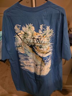 Blue Fishing Graphic T-Shirt XL
