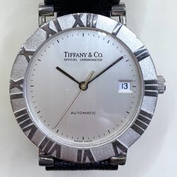 Tiffany Sterling Silver Automatic Date Watch