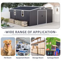 Campcraft 10*12ft 0.23mm color steel plate, surface protective film, Two daylight Windows, A practical and thoughtful gift,two colors can be freely se