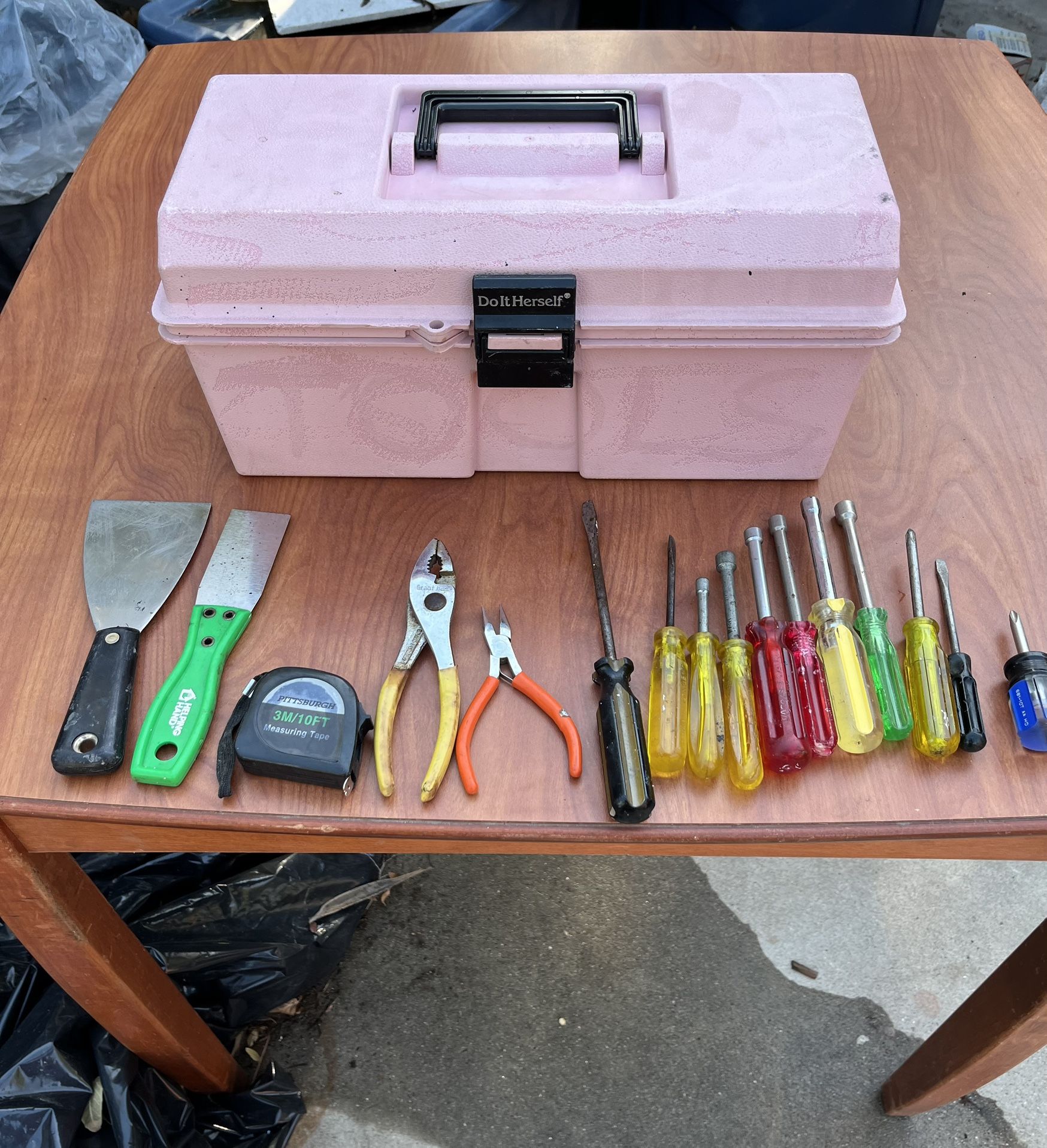 Tool Box With Assorted Tools