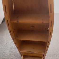 Wooden Boat Bookshelf 