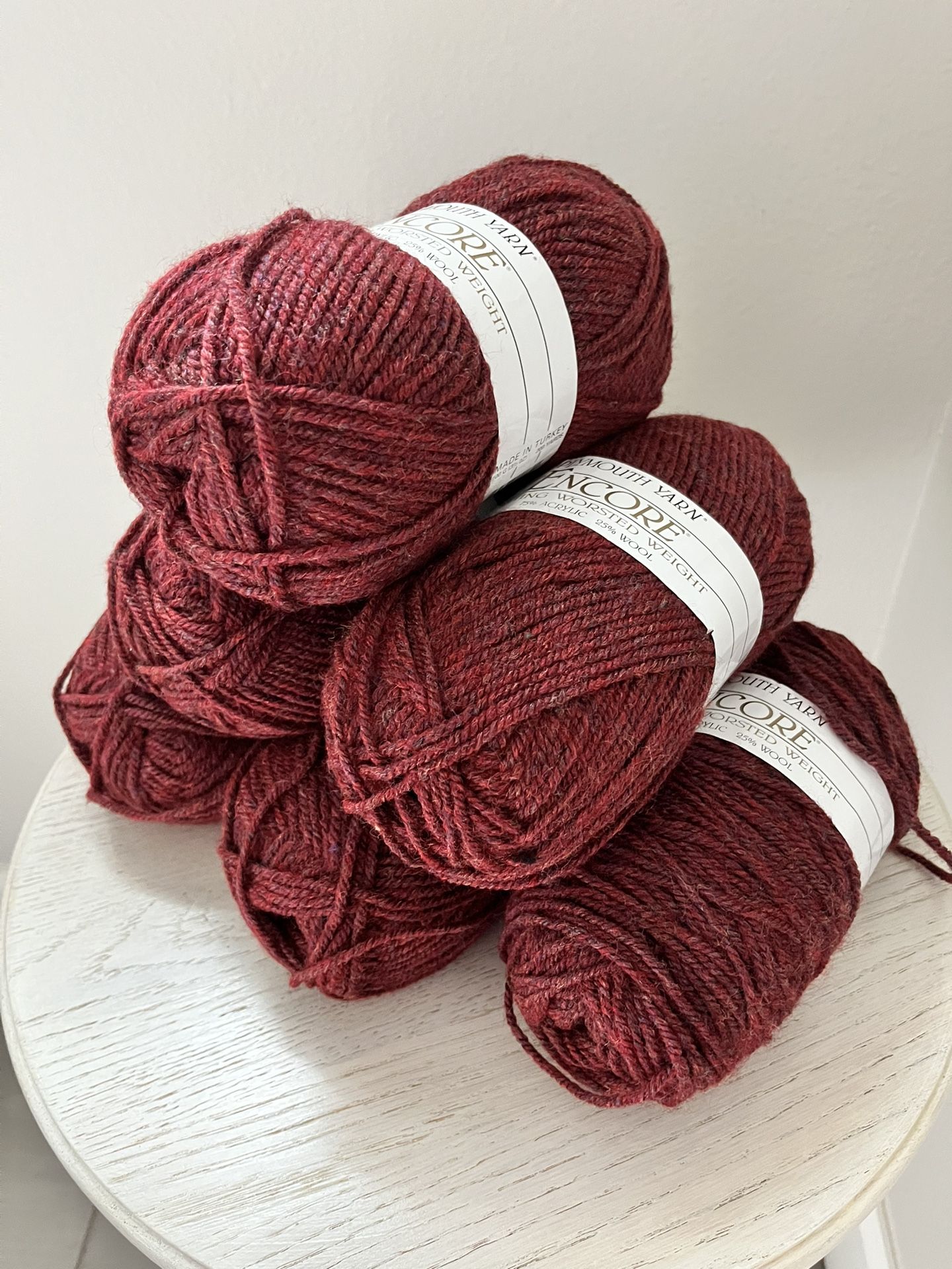 6 Balls  of Plymouth Encore Yarn