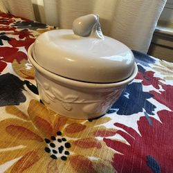 Vintage White Pear Crock