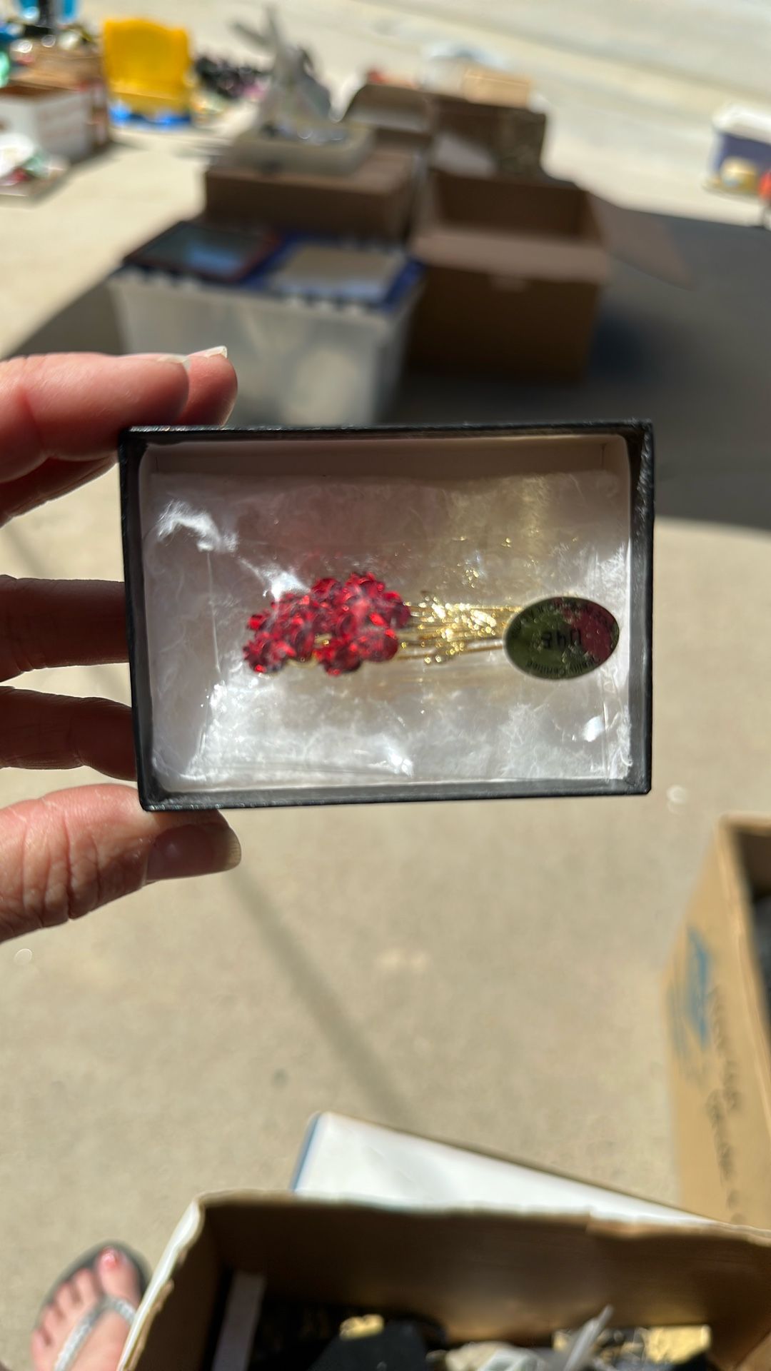 Vintage Rose Bouquet Pin Brooch 