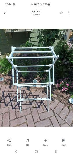 New white clothes drying rack adjustable