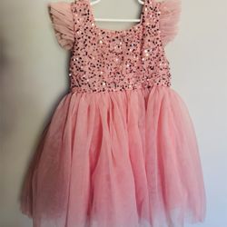 Girl Pink Sequin Dress Size 8