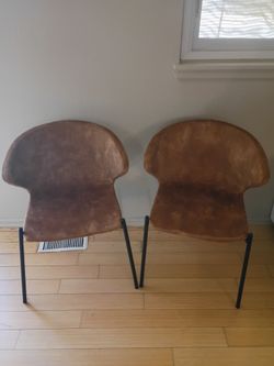 Brand new gold/brown chairs (sunpan thatcher )