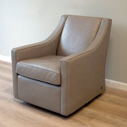 American Leather Swivel Chair