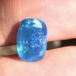 4.20 Carat Natural Blue Sapphire For Ring Or Pendant Faceted Emerald Cut For Jewelry Piece