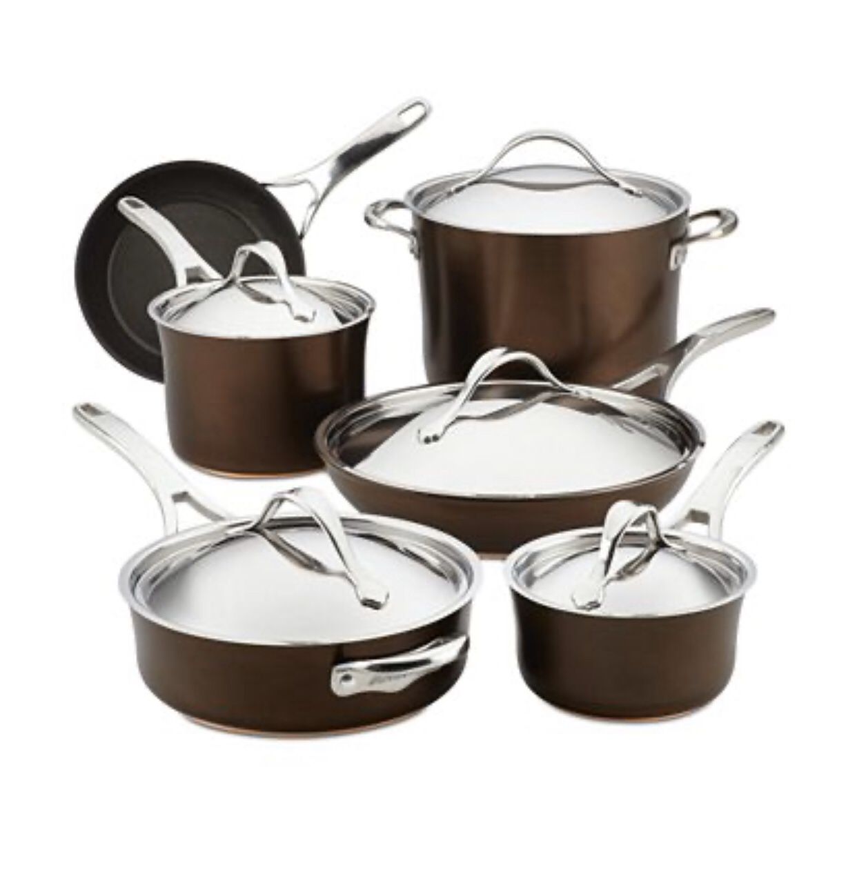 Brand new Analon copper luxe cookware