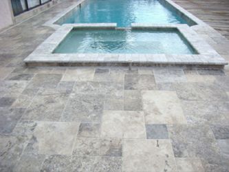Silver Travertine Pavers