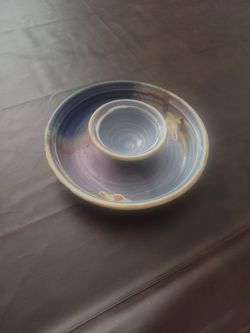 Ceramic Chip And Dip Bowl