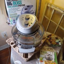 Big Boss 8605 16qt 1300W Air Fryer & Convection Oven - Silver W Manuals No Trays