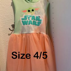 Star Wars Baby Yoda Dress Size 4/5