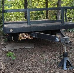 Black Dually Flatbed Diamond Deck Utility 7 feet 10 inches Wide by 16 feet 15 inches Long Trailer