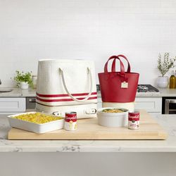 Campbell’s Sides Tote bag Potluck Collection by Cynthia Rowley & Kit https://offerup.co/faYXKzQFnY?$deeplink_path=/redirect/ Tote $225 Party Tote $200