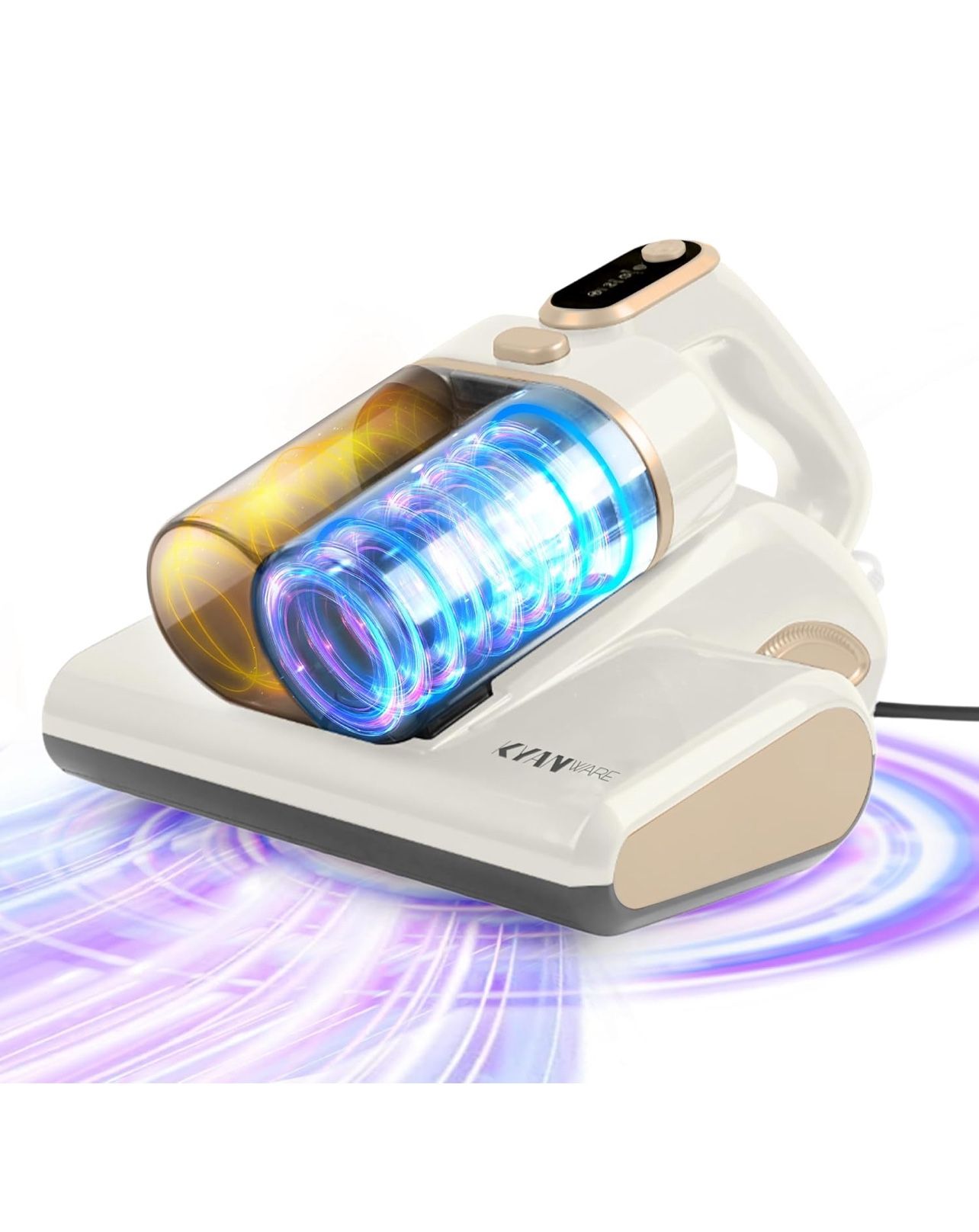 Mattress Bed Vacuum Cleaner 16Kpa Strong Suction,20ft Corded Couch Cleaner with 253.7nm UV-C Light, HEPA Filter & Ultrasonic, Deep Cleaning Handheld V