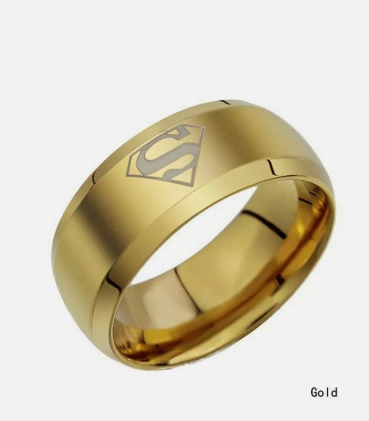 NWT Superman Stainless Steel Ring Sz 11
