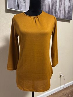 Mustard Yellow 3/4 Sleeve Top