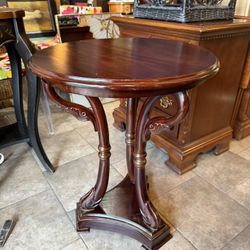 Antique Round Side Table 22 Wide 27 Tall