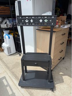 TV Stand with Wheels  Movable TV stand