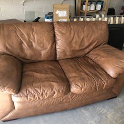 Comfy Vegan Leather Loveseat