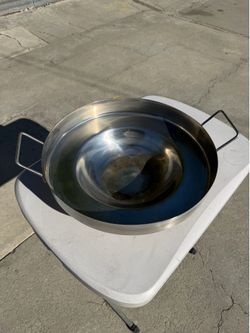 16" Stainless Steel Comal con Pozo - Outdoor Taco Frying Pan / Wok