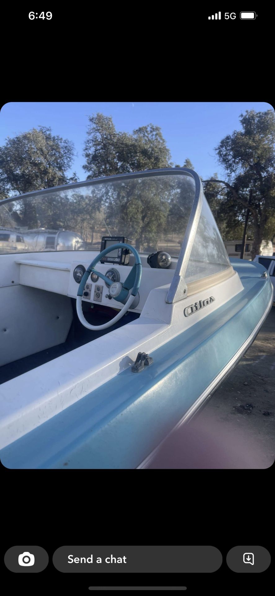 1965 16' Atlas Traveler Boat with 70 horsepower Johnson Electra engine