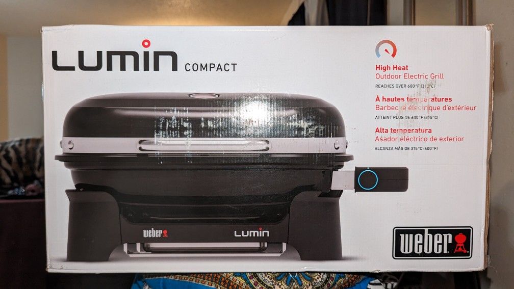 New Weber Lumin Compact Electric BBQ