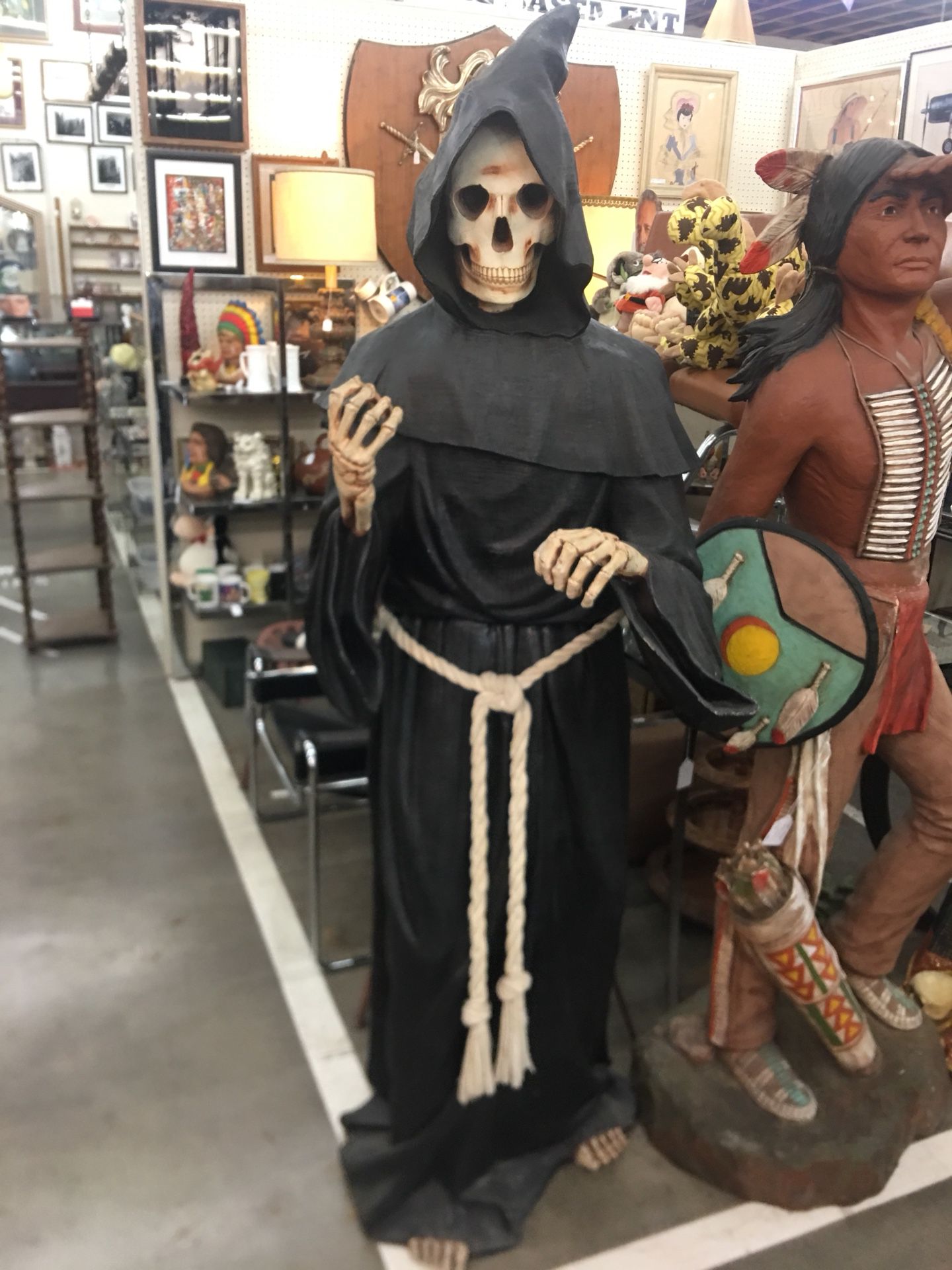 Halloween Decoration / Over 6 ft tall Grim Reaper Statue