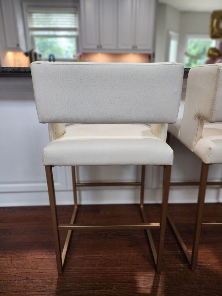 Meridian Caleb Leather Counter Height Stools
