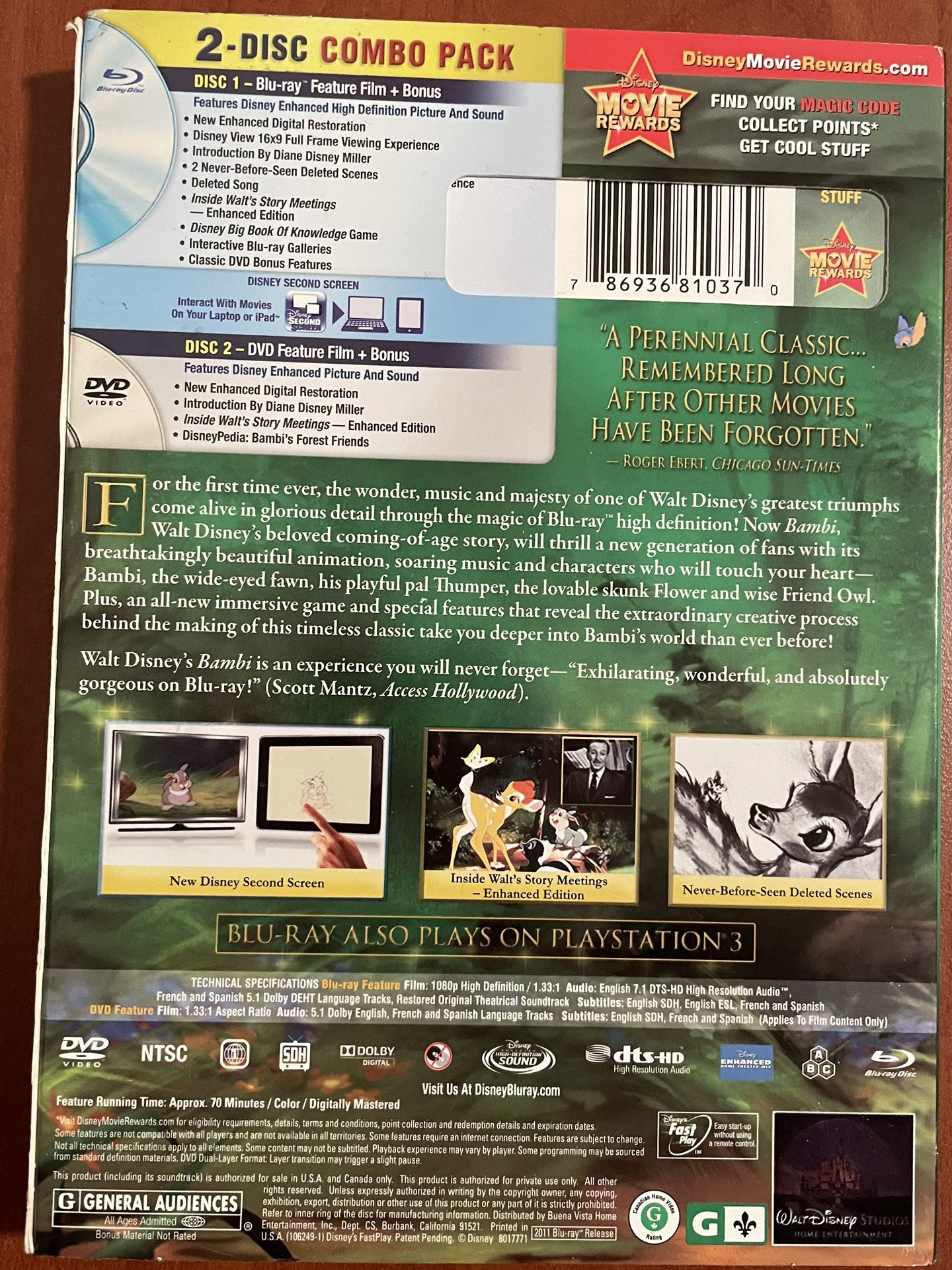 Bambi Blu-ray & DVD Diamond Edition