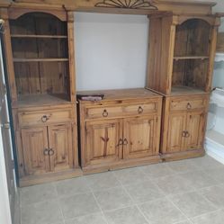Entertainment center solid wood