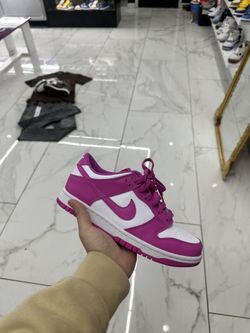 Nike Dunk Low Fuchsia Size 4y,4.5y,5y,5.5y,6y,6.5y 