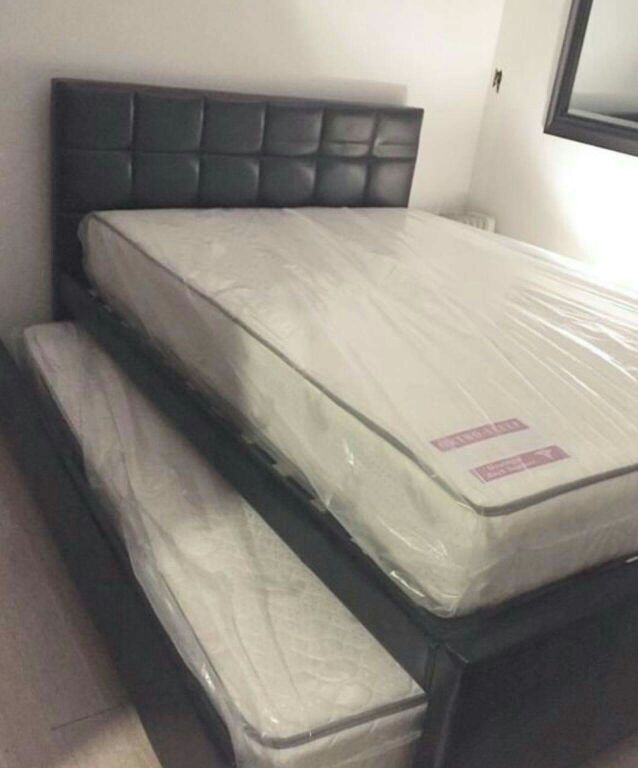 Full/ twin trundle bed with mattress