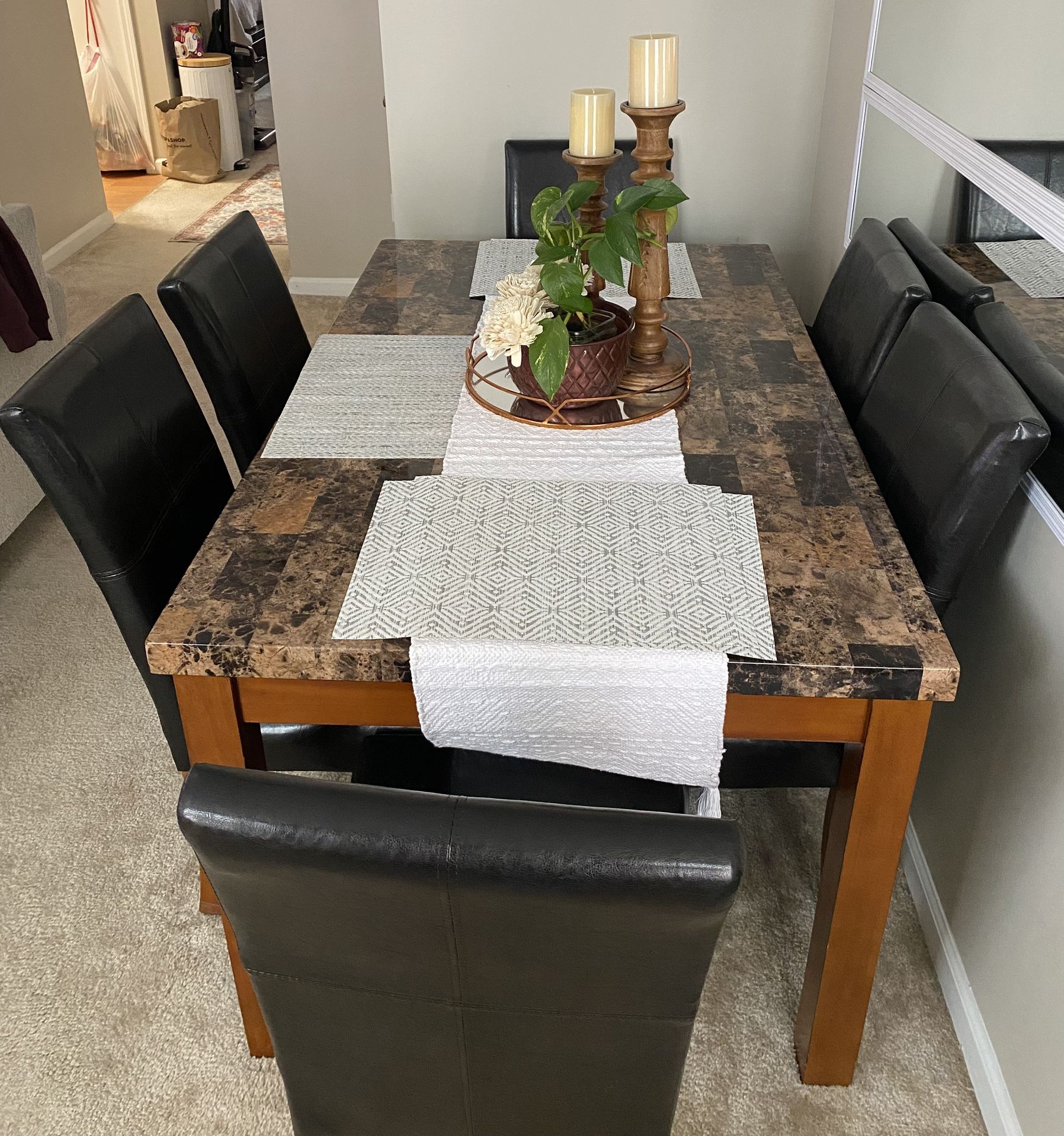 Dining Room Table With 6 Chairs For Sale 3ft x 5ft