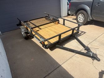 BRAND NEW 2026 Karavan 5’ x 8’ Wood Floor Utility Trailer – NEVER USED (No Title / Needs Wheel Repair)