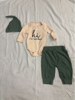 3 pc Newborn long sleeves welcome set