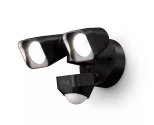 Ring Floodlight Wired - Outdoor Smart Lighting with Adjustable Motion Detection, Integrated LEDs, 2000 Lumens, Black