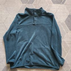 32 Degrees Quarter-Zip Fleece Sweatshirt – Teal, Size Large